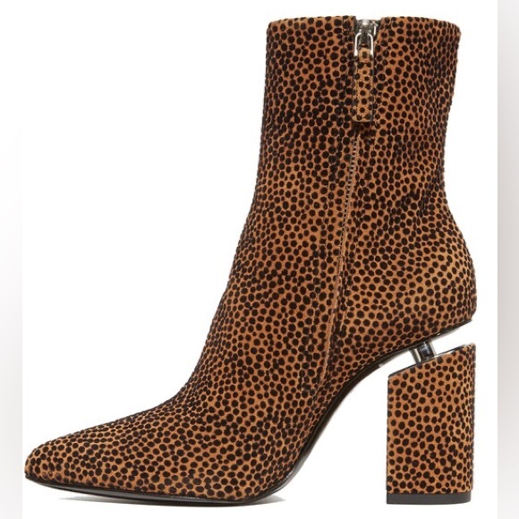 *NWT* Alexander Wang / Kirby Flocked Suede Ankle Boots / Leopard / 37.5 UK (7US) - Picture 5 of 11